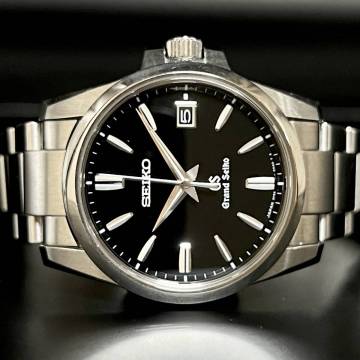 1円～ 正規動作品 グランドセイコー SBGX055 9F62-0AA1 純正ブレス 黒文字盤 QZ 腕時計