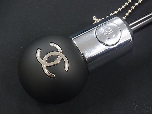  1円 CHANEL シャネル ココマーク ポリエステル100％ ワンタッチ式 3段折り 折り畳み傘 高級傘 アンブレラ ベージュ系 FX3771