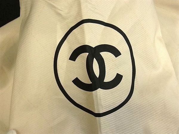  1円 CHANEL シャネル ココマーク ポリエステル100％ ワンタッチ式 3段折り 折り畳み傘 高級傘 アンブレラ ベージュ系 FX3771