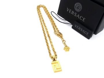 1円 ■美品■ VERSACE ヴェルサーチ メデューサ ネックレス ペンダン卜 アクセサリー レディース ゴールド系 FQ6690
