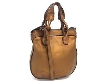 1円 ■美品■ LOEWE ロエベ レザー クロスボディ ハンドバッグ ショルダー トート ミニバッグ 斜め掛け レディース ブラウン系 HA3800