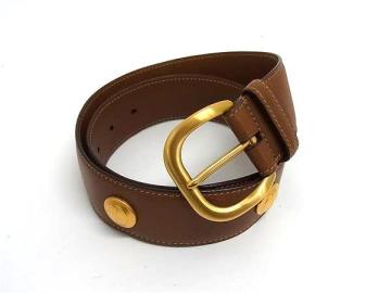 1円 ■美品■ GUCCI グッチ 037 01 13 0817 レザー ゴールド金具 ベルト 表記サイズ 70/28 レディース メンズ ブラウン系 HA4191