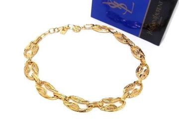 1円 ■美品■ YVESSAINTLAURENT イヴサンローラン ヴィンテージ ネックレス ペンダント アクセサリー レディース ゴールド系 HA4253