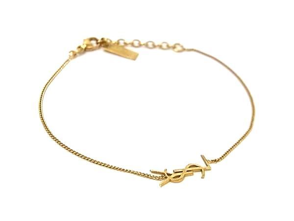  1円 ■美品■ YVESSAINTLAURENT イヴサンローラン ブレスレット アクセサリー レディース ゴールド系 HA4194