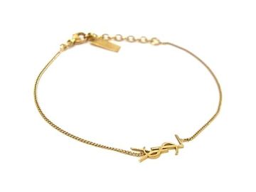 1円 ■美品■ YVESSAINTLAURENT イヴサンローラン ブレスレット アクセサリー レディース ゴールド系 HA4194