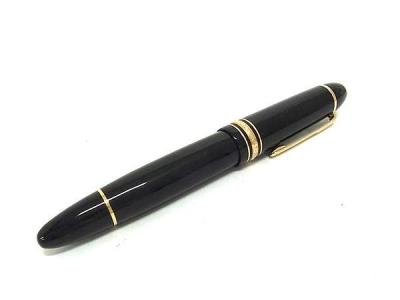 1円 ■美品■ MONT BLANC モンブラン マイスターシュテュック No.149 ペン先 18K 750 18金 万年筆 筆記用具 文房具 ブラック系 HA5309