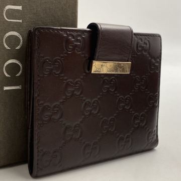 【ほぼ極美品】GUCCI　グッチ　長財布　GG柄　レザー　グッチシマ　ブランド財布　ブランド　二つ折り　ウォレット　936