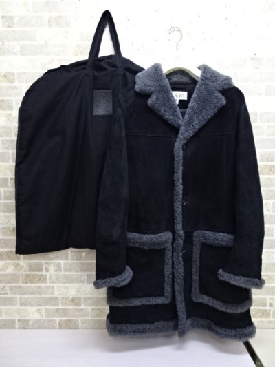★0401T-A9 LOEWE ロエベ ムートンコート サイズ44