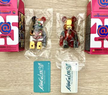 ベアブリック【BE@RBRICK】シリーズ25 SF表裏　2体セット　ヱヴァンゲリヲン新劇場版:Q（内袋未開封、カード付き）弐号機 アスカ