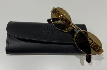★【USED】VERSACE ヴェルサーチ サングラス MOD S43 COL.030 度無し ケースあり