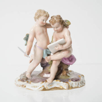 希少品 Meissen マイセン 陶器 人形 フィギュリン 天使 アンティーク 西洋美術
