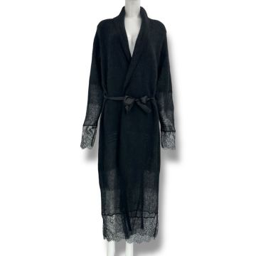 超レア 極美品 Christian Dior クリスチャン ディオール コート ガリアーノ期 2004年 レース リボン モヘア サイズ40 中古品 AH30 0409-51