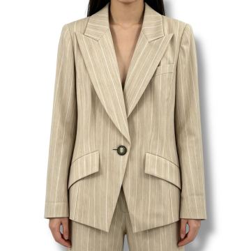 美品 Christian Dior クリスチャン ディオール ジャケット 宝石ボタン 毛 ブラウン サイズ13 中古 0410-62 AH31-12