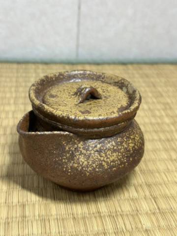 備前焼　手ひねり　半入居　宝瓶　急須　煎茶道具