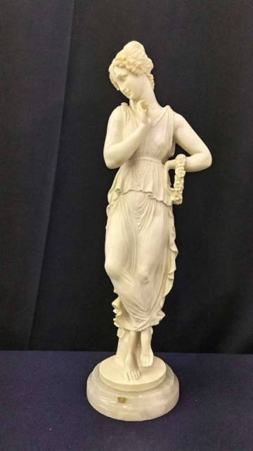 1円～☆ 西洋彫刻 アラバスタ 女神像 女性像 ヴィーナス 高さ&times;約66cm スペイン製 インテリア オブジェ ※同梱不可【保管品】120