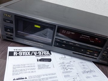 3R7224■TEAC V-970X 3ヘッド カセットデッキ ティアック ドルビーHX ■