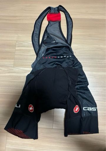 CASTELLI ROSSO CORSA ビブショーツ Lサイズ 黒 赤