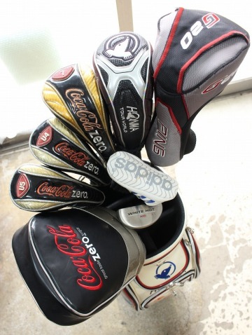 1円スタート売り切り!! メンズゴルフセット PING Cobra TOURSTAGE コカコーラヘッドカバー ホンマキャディバッグ付き Flex-S