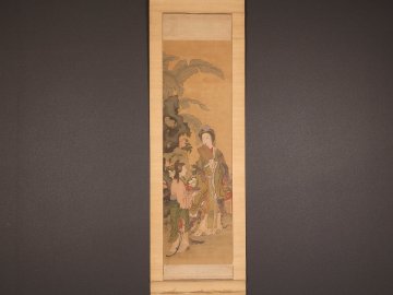 【模写】【伝来】ts2446〈中井藍江〉楊貴妃図 中国美人 蔀関月師事 江戸時代中後期 大阪画壇 浮世絵師 中国唐代の皇妃 世界三大美人