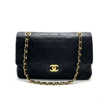 1円 良品 CHANEL シャネル マトラッセ 25 ターンロック ココマーク ダブルフラップ ラムスキン チェーン ハンド ショルダーバッグ eH07175A