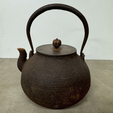 【SKK842】龍文堂 鉄瓶 銅蓋 茶道具 煎茶 古い 骨董 古道具 古美術 金属工芸