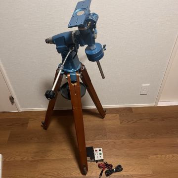 【名機/希少】五藤光学 GOTO Mark-X 赤道儀 木製三脚 モータードライブ付 マークX 完動品 極軸望遠鏡 天体観測 1円スタート【直接引取可】