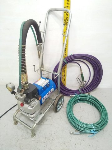 (1円スタート！) SEiWA 精和 セイワ エアレス塗装機 吹付機 SUPER 60L ガン/ホース付き 動作良好 B5267