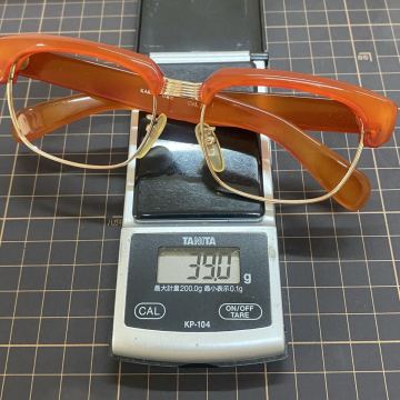 704■デッドストック ブロー　メガネフレーム　12KGF 鼈甲風　金張り KARCH 548 cal.76 54ロ145■