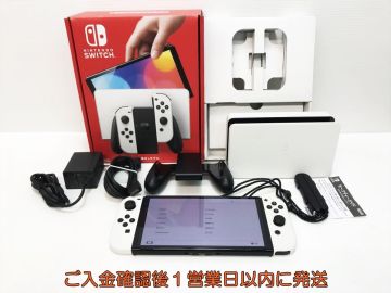 【1円】任天堂 Nintendo Switch 有機ELモデル 本体/箱 セット ホワイト ゲーム機本体 初期化/動作確認済 スイッチ L03-036yk/G4