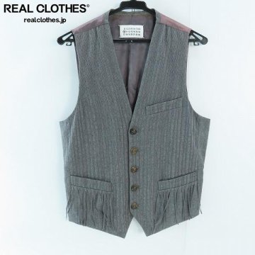 ☆Maison Martin Margiela 10/メゾンマルタンマルジェラ フリンジ付き ストライプ柄 ベスト/46 /UPK