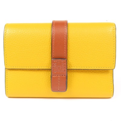 207226★1円スタート★LOEWE ロエベ 新品同様美品 アナグラム バーティカル ウォレット スモール コンパクトウォレット 三つ折り財布