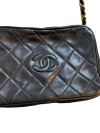 1円 ヴィンテージ シャネル CHANEL マトラッセ ラムスキン ショルダーバッグ ココマーク レザー フリンジ タッセル ダイヤモンドCC