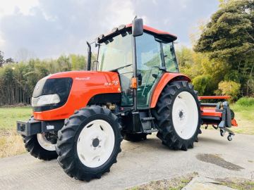 クボタトラクターMZ75 75馬力　ハイスピード エアコンキャビン パワステ　991時間　クボタロータリー付き