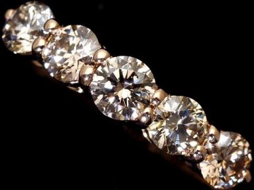 1円～【ジュエリー極】ギラギラ極上の輝き！極上天然ブラウンダイヤモンド1.00ct 高級K18PGリング k1596uu【送料無料】