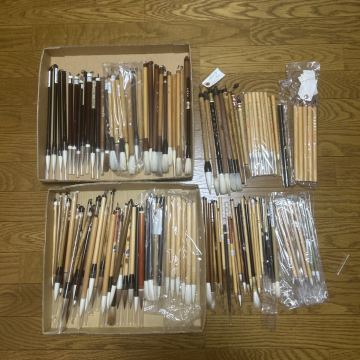 書道筆　唐筆　和筆　古筆　まとめて116本　10本使用　ほぼ未使用品　書道　書　 中国筆 中国 毛筆 書道具　古墨　李鼎和　邵芝巌　玉欄慈
