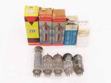 ■□TELEFUNKEN EL84/ECC81/ECC83 他 真空管 5本 ダイヤマーク入 テレフンケン□■032111087m□■