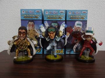  ワンピース　ワールドコレクタブルフィギュア　ワンピース マリンフォード2　赤犬　黄猿　青雉　リペイント　3体セット