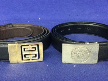 ★３２―１０３★ベルト2本セット　ジバンシィ/GIANNI VERSACE ヴェルサーチ ブランド レザー 革ベルト[60]