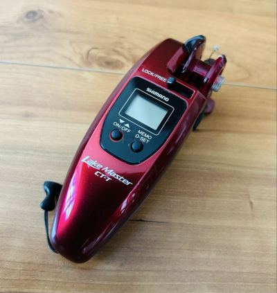 シマノ レイクマスター CT-T 機関良好 SHIMANO LAKE MASTER CT-T クリアレッド ワカサギ釣り用電動リール 日本製