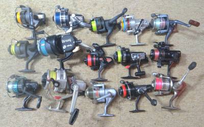 VT5372 DAIWA/SHIMANO/OLYMPIC... 釣具リール 15点セット スピニングリール 動作未確認 現状品