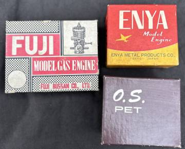 25 ENYA FUJI O.S PET  ジャンク品 3点 まとめて / 模型 ラジコン 飛行機 船 パーツ 部品