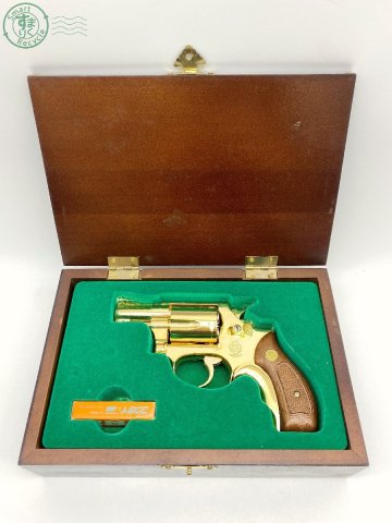 CD0706488　＊ 1円～ コクサイ M36 モデルガン 金属製 SMG刻印 金系 S&W 38スペシャル ゴールド系 木箱 KOKUSAI 中古 used 現状品 11