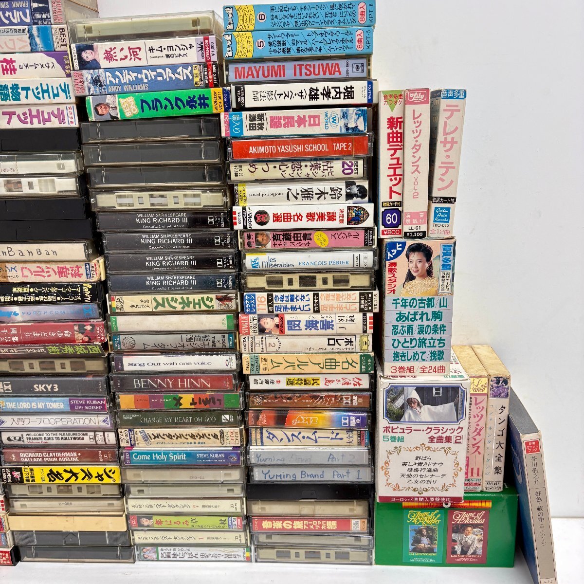  ◆◇[11] カセットテープ 約150点 まとめ売り カラオケ 演歌 サザン 米米CLUB アニメ 映画音楽 他 動作未確認 08/050111ｍ◇◆