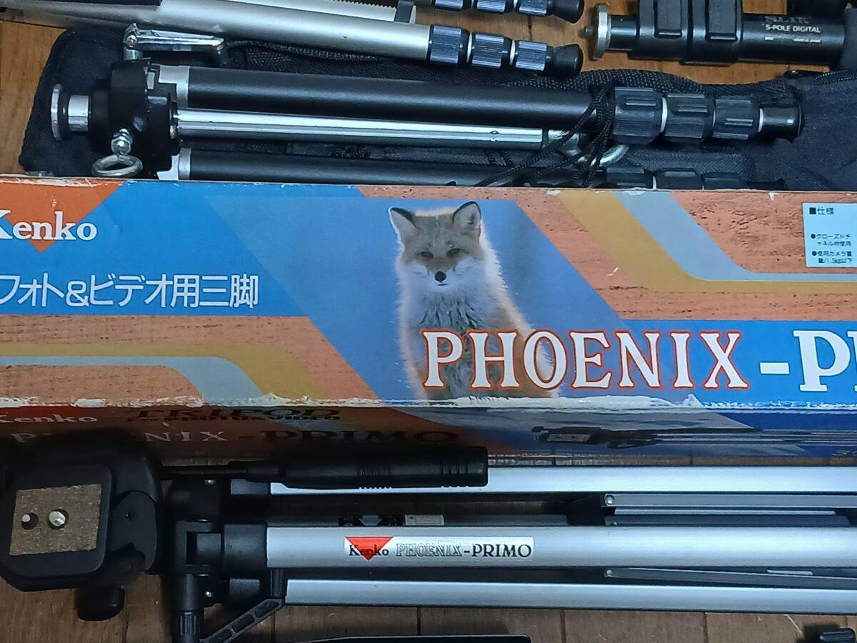 三脚 22点まとめ Kenko ケンコー Velbon ベルボン SLIK Panasonic 三脚 一脚 フォト用 vz-ct70 cx200 大量 セット 雲台 ケース付き 6246