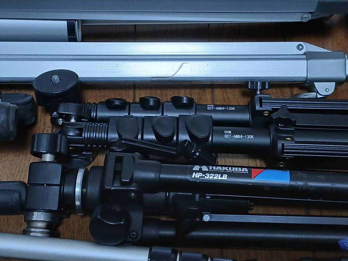  三脚 22点まとめ Kenko ケンコー Velbon ベルボン SLIK Panasonic 三脚 一脚 フォト用 vz-ct70 cx200 大量 セット 雲台 ケース付き 6246