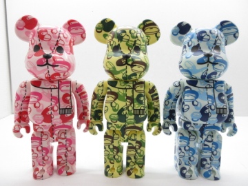 n57223-oe 中古○3個セット メディコムトイ BE@RBRICK ベアブリック 400% BAPE ABC CAMO [057-260510]
