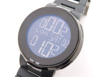1円 グッチ 316L アイウォッチ SS デジタル文字盤 腕時計 メンズ 稼働 QZ コマ LA 40100