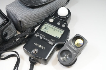 1円~【E245】MINOLTA AUTO METER IV F　ミノルタ　オートメーター　デジタル　露出計　VIEWFINDER5&deg;　カメラアクセサリー　ケース付