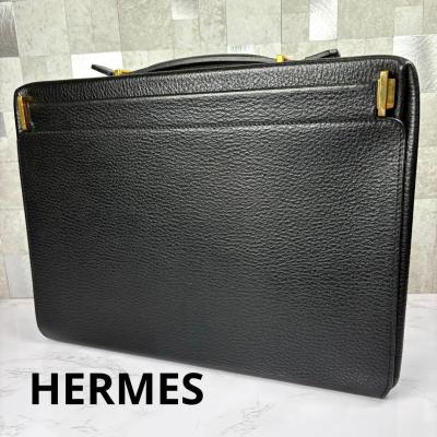 超希少 エルメス HERMES レザー アルデンヌ ヴィンテージ ビジネスバッグ トランク アタッシュケース ハンドバッグ ボストン トート