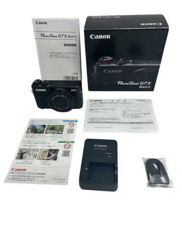 14441-062★動作確認済み♪Canon/キャノン/PowerShot G7 X Mark II/コンパクトデジタルカメラ/正箱/取扱説明書/充電器/バッテリー付★